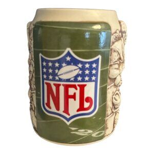 Vintage NFL Ceramic Mug with Embossed Football Scene – Officially Licensed – 5.5